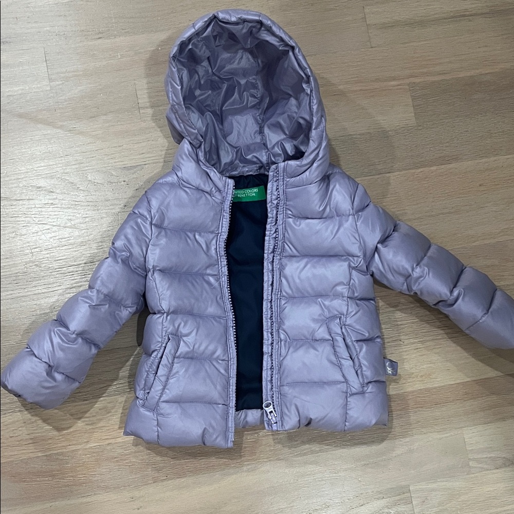 United Colors Of Benetton Kids Purple Puffer Jacket